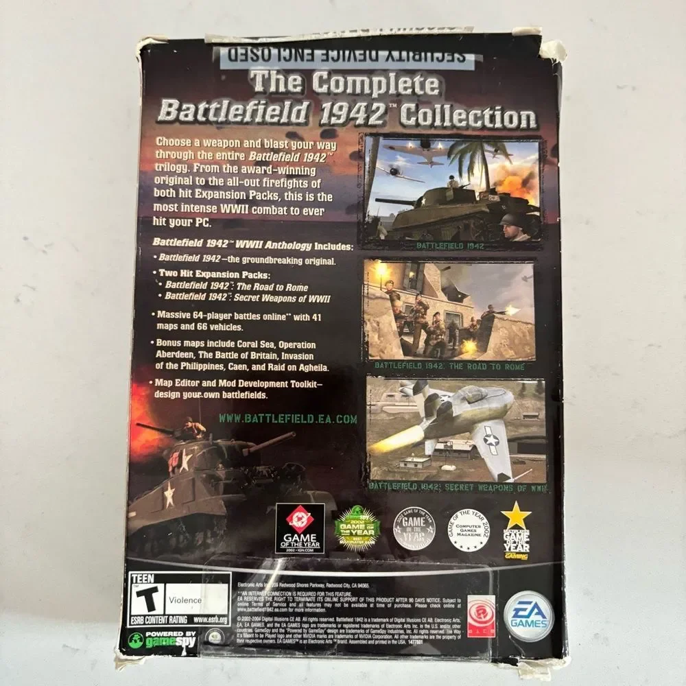 Battlefield 1942 WWII Anthology Vintage PC Game 4-Disc Complete Set, EA Games